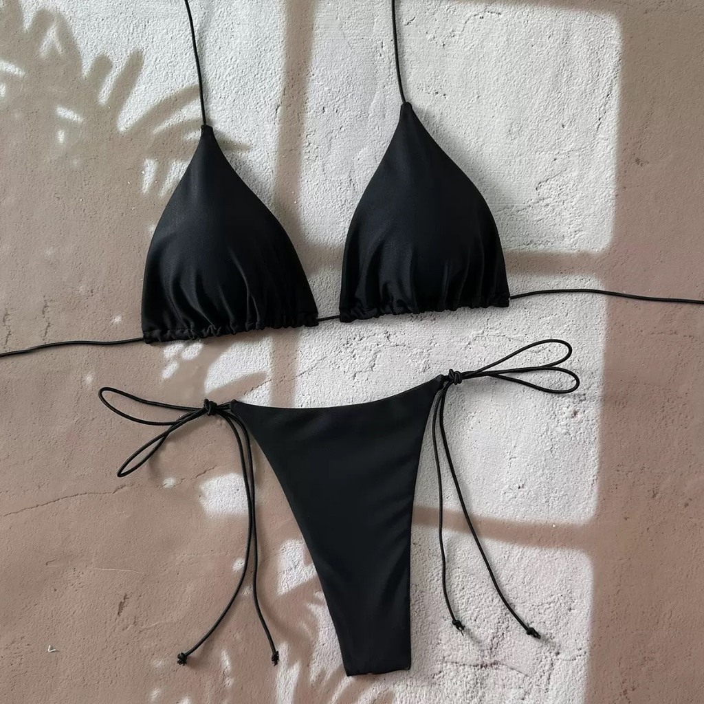 086 Bikinisexystore บิกินี่เส้นเล็กดำ