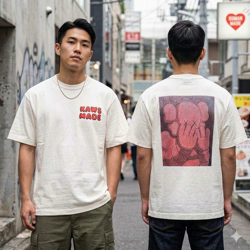 (เก็บโค้ดลด 20%) พร้อมส่ง Human made X Kaws /Kaws Made ของแท้100%