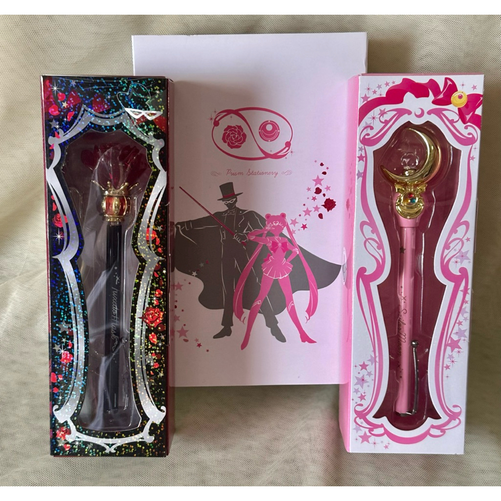 ของใหม่(หมึกระเหยหมดใช้สะสม) Tuxedo Mask & Sailor Moon ไม้ยืดได้ Expendable Point pen เซ็ทคู่