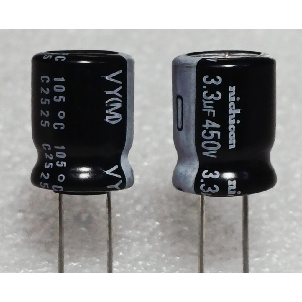 Nichicon VY 3.3uf 450v capacitor ตัวเก็บประจุ คาปาซิเตอร์