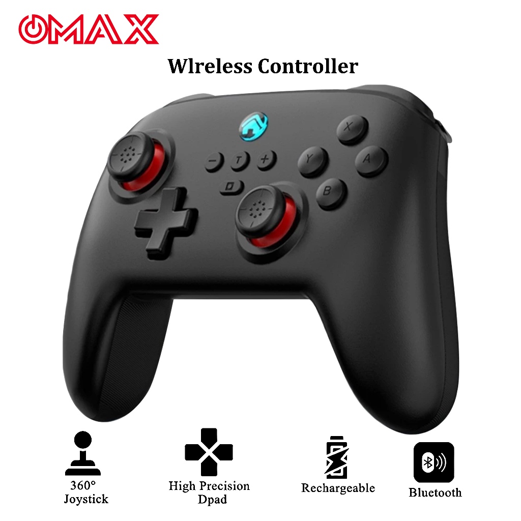 OMAX Wireless Pro Controller จอยเกมส์ คอนโทรลเลอร์ จอยสติ๊ก บลูทูธไร้สาย DUALSHOCK For PC/IOS/Android GEN3