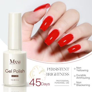 💅 MxSj Gel Polish เจลทาเล็บ UV/LED เงาฉ่ำเหมือนทำร้าน ✨ ติดทนนาน 45 วัน ไม่ลอกง่าย ทนรอยขีดข่วน สีสวยชัด พร้อมส่งในไทย