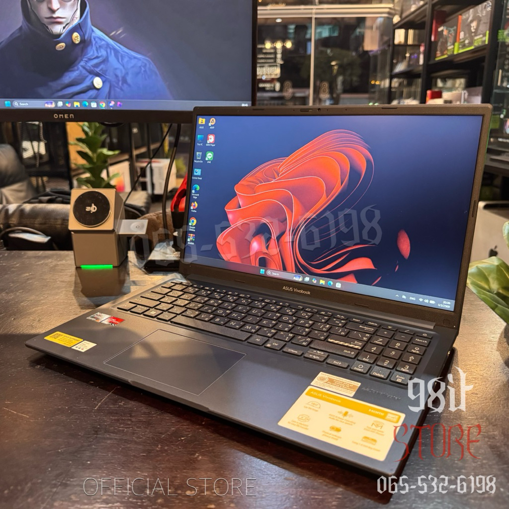 💻 Notebook 💻 Asus Vivobook 15 M1502YA-NJ755WA ใช้งานออฟฟิศ เรียน ทั่วไป วินโดแท้ Ryzen 7 5825U 16 GB