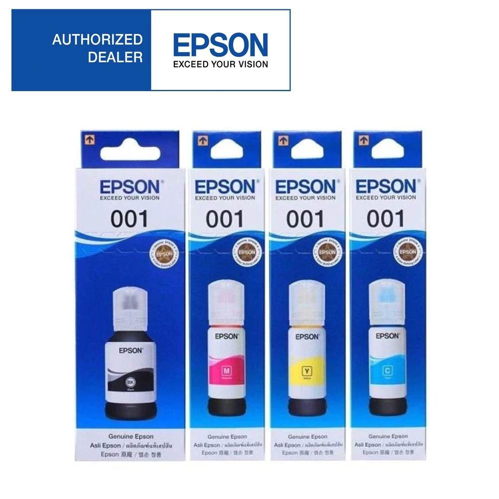 หมึกแท้จาก EPSON 001 สีดำ สำหรับตลับหมึกรุ่น EcoTank L3110/L3116/L1110 หมึกพิมพ์จาก EPSON Tank 001