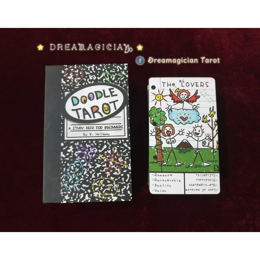 Doodle Tarot ไพ่ยิปซีแท้ลายเส้นน่ารัก ไพ่ทาโร่ต์ Tarot cards deck