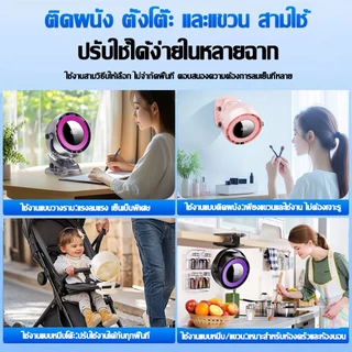 【คลายร้อนทันที】60000mAh พัดลมพกพา พัดลมตั้งโต๊ะ 7ใบ ลมเร็ว100ระดับ ลมแรง เสียงเงียบ พัดลมไร้สาย Desktop Fan