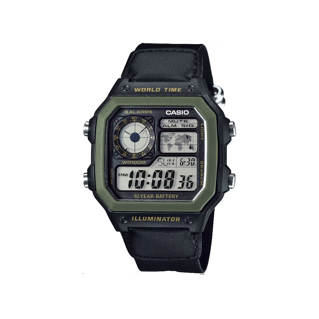 Casio นาฬิกาข้อมือผู้ชาย รุ่น AE-1200WHB-1BVDF SPORTY Men's Watch Quartz