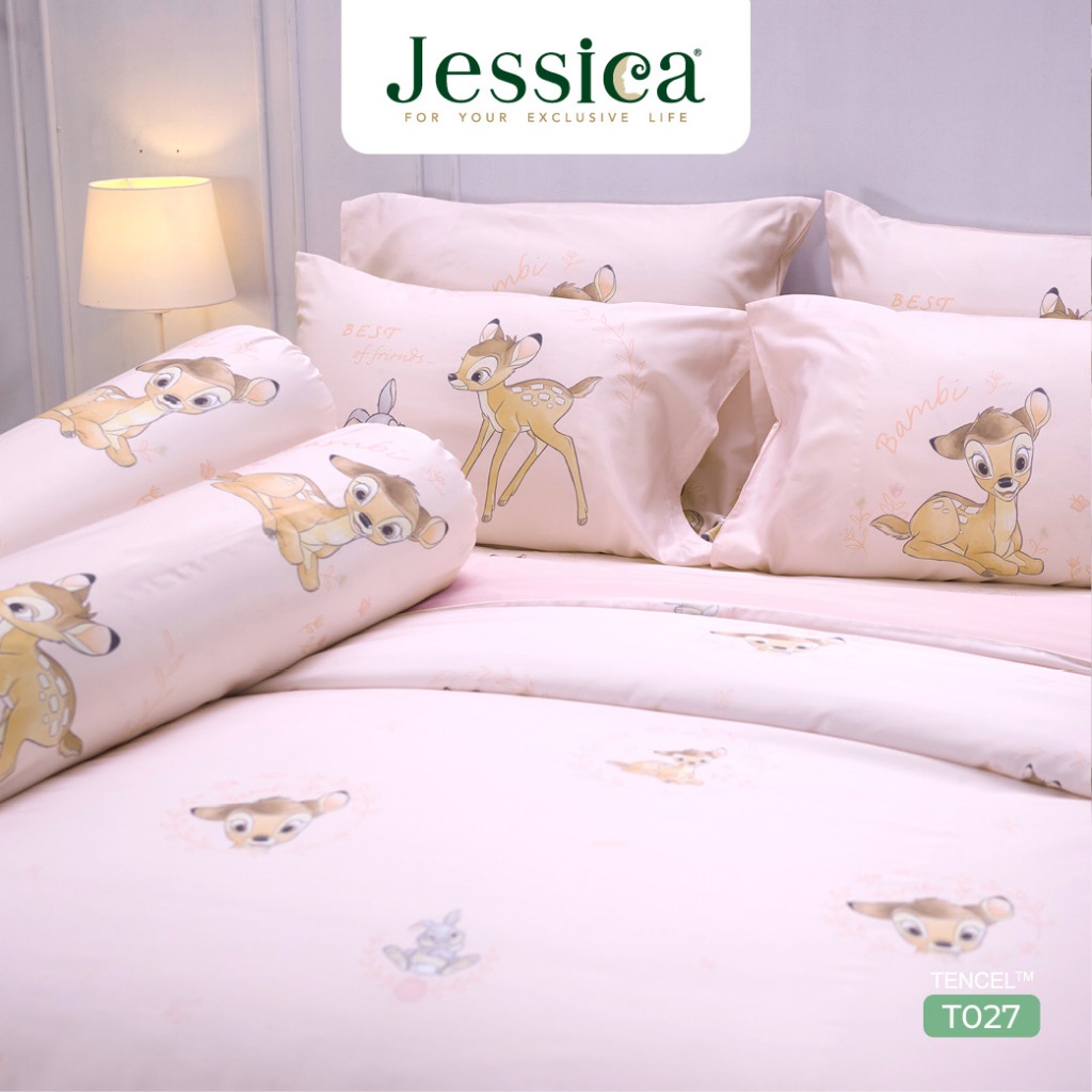 Jessica Tencel ชุดผ้าปูที่นอน Disney Bambi แบมบี้ ลิขสิทธิ์ดิสนีย์แท้ T027 ลิขสิทธิ์แท้ ผ้าปูที่นอน 