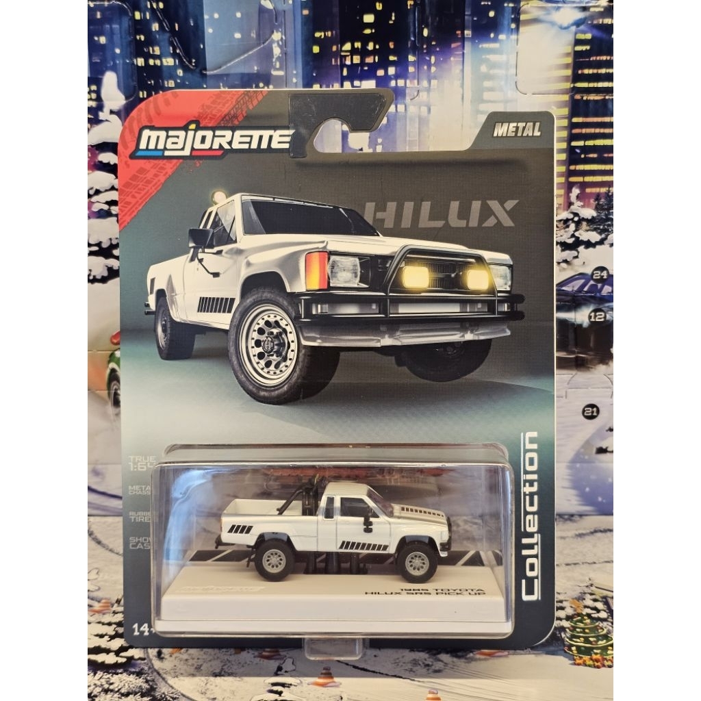 (ส่งฟรี) โมเดลรถของเล่น Majorette Toyota Hilux SR5 สีขาว