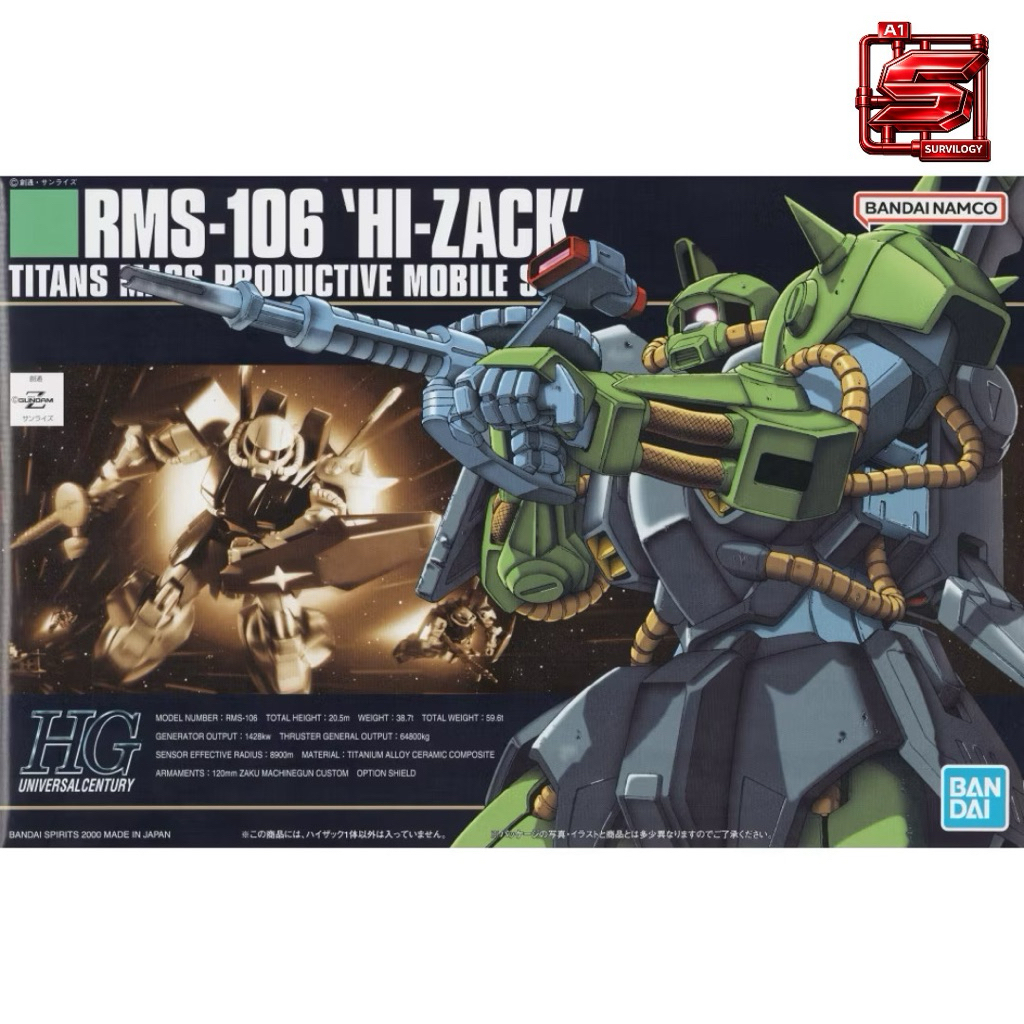 Bandai HG 1/144 RMS-106 Hi-Zack Titans โมเดลกันดั้มแท้
