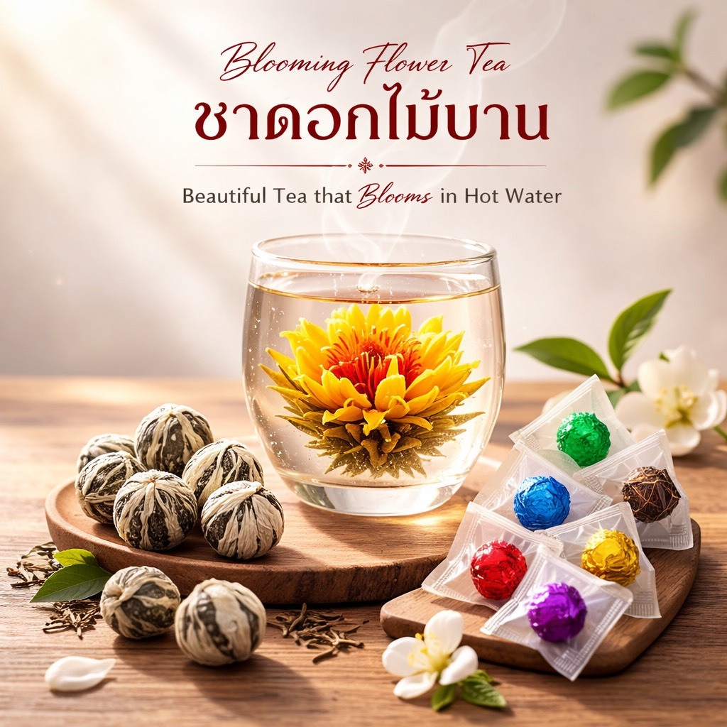 🌸 ชา ดอกไม้ บาน 🌸 Blooming Flower Tea 🌸