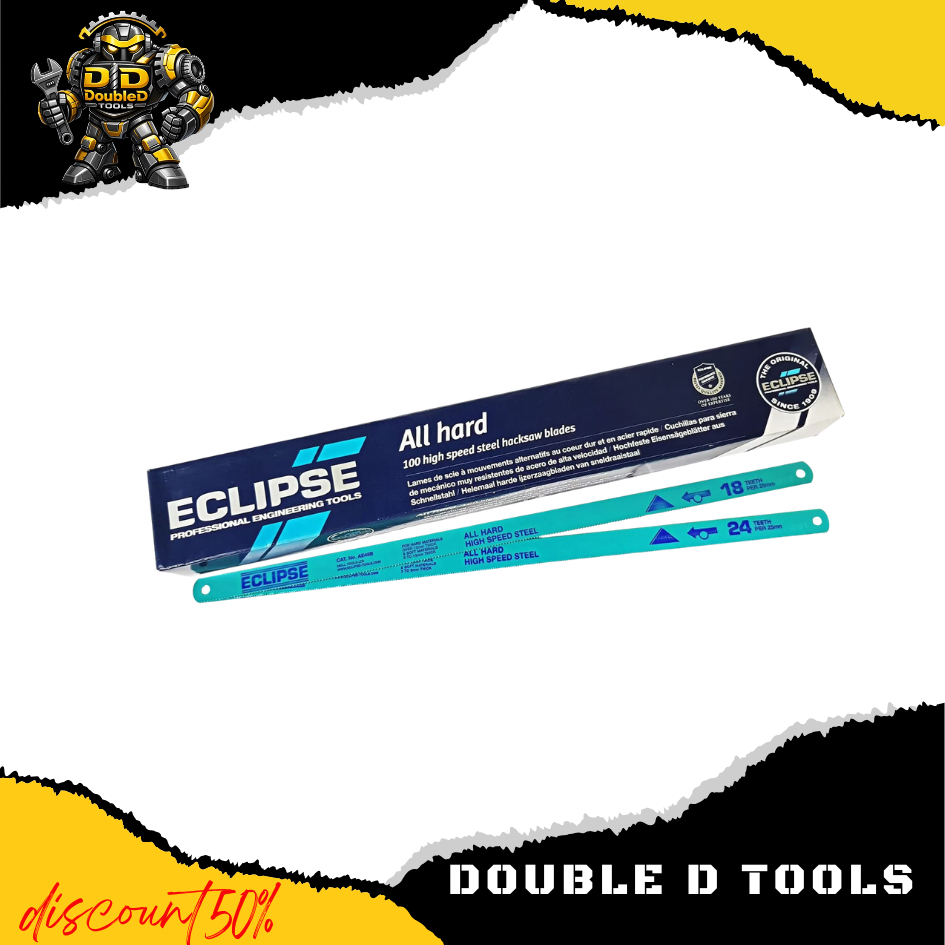 มัด10ใบ เลื่อยตัดเหล็ก Eclipse 12 นิ้ว (18ฟัน / 24ฟัน) ของแท้ 100% เกรด All Hard / Flexible ใบเลื่อยตราหัวคน ตัดคม ทนทาน