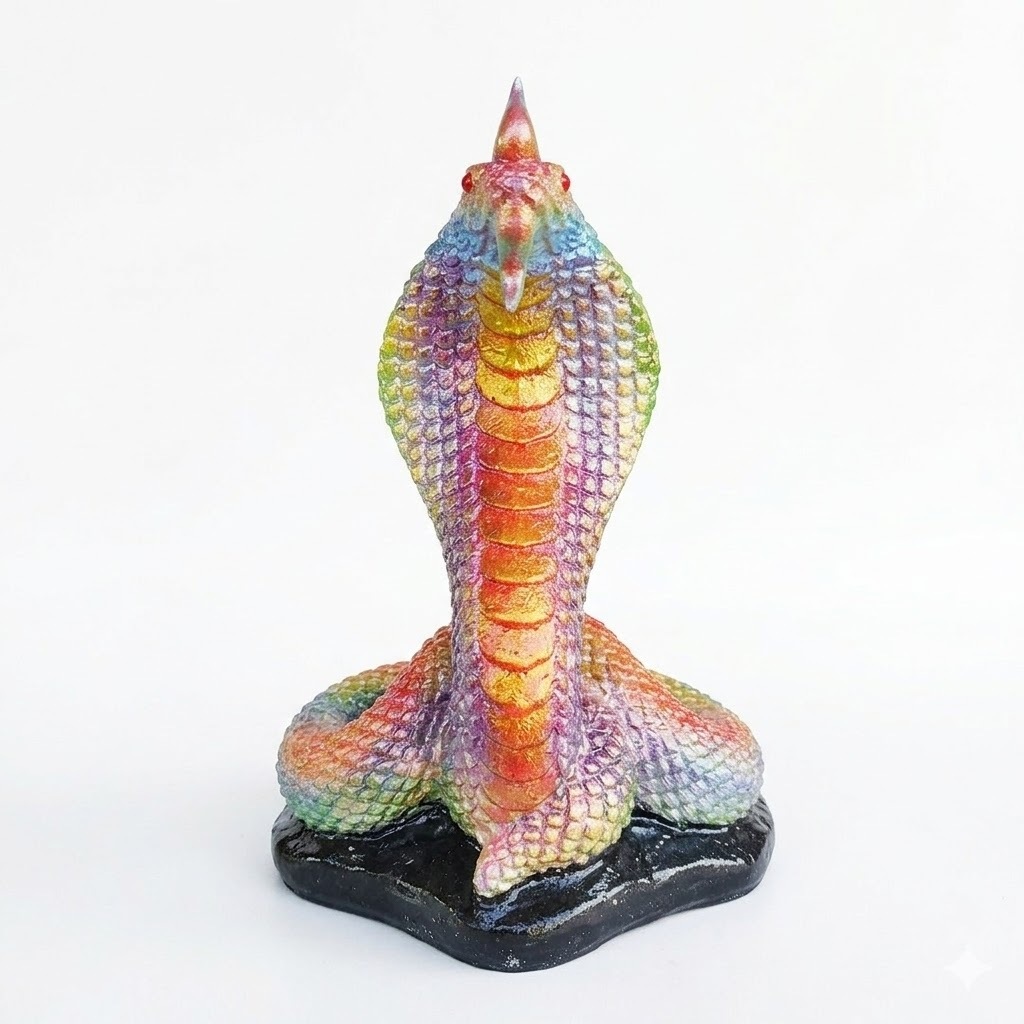 รูปปั้นพญางู รูปปั้นงู รูปปั้นงูจงอาง พญางู รูปปั้นงูสีรุ้ง งูบารวาร งูเล็ก พญางูเรียกทรัพย์ PR-7