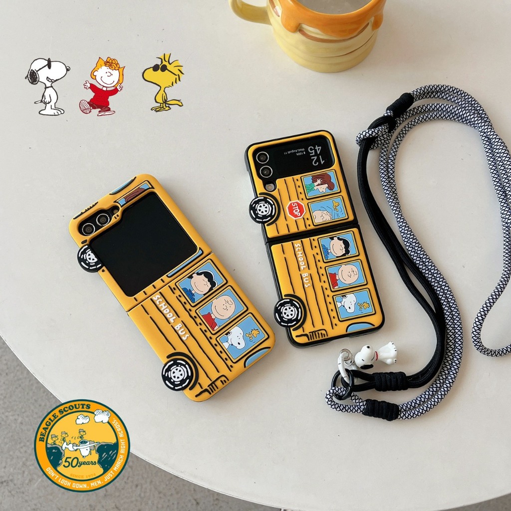 เคสฟลิปการ์ตูนสนู้ปปี้ Snoopy Z Flip 7 Flip 6 Flip 5 Flip 4 Flip 3 พร้อมสายคล้องมือ ส่งจากไทย (20954)