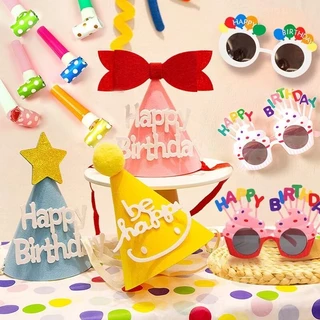 กทม จัดส่ง หมวกปาร์ตี้ หมวก ใส่วันเกิด หมวกงานวันเกิด Big Party ถูกที่สุด! ประดับปอมปอม ลายการ์ตูนน่ารัก สัตว์การ์ตูน