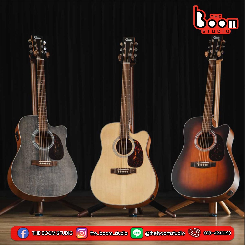 กีตาร์โปร่ง / กีต้าร์โปร่งไฟฟ้า Gusta Brookie 2D / 2DCE MKII แถมกระเป๋า THE BOOM STUDIO