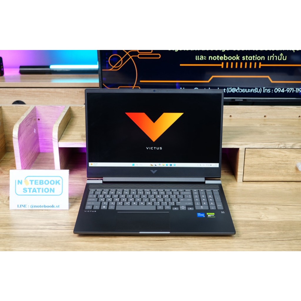 HP Victus Gaming 16 i5-13500HX RTX-4050(6GB) Ram16 SSD512+ SSD1 TB จอใหญ่ 16.1 FHD 144Hz เกมมิ่งสเปค