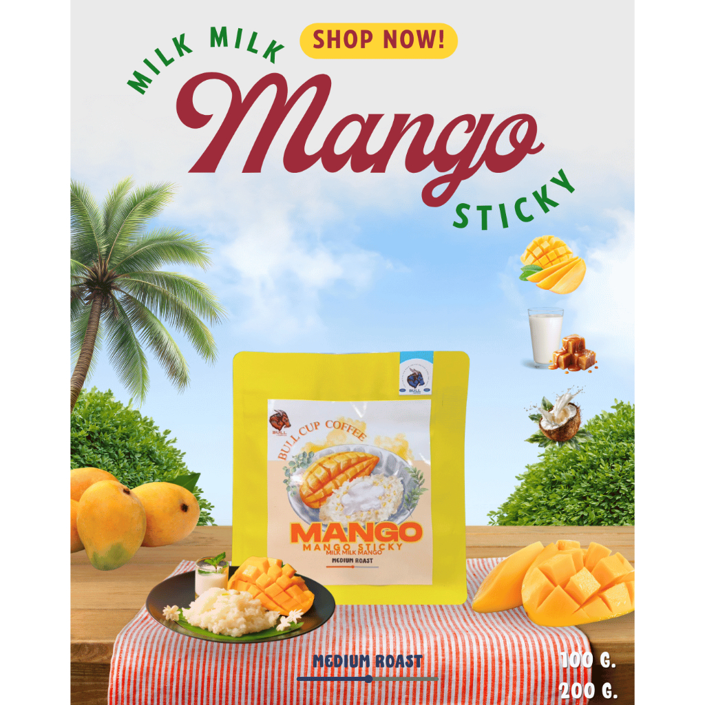เมล็ดกาแฟคั่วกลาง ''Mango กลิ่นข้าวเหนียวมะม่วง'' Colombia