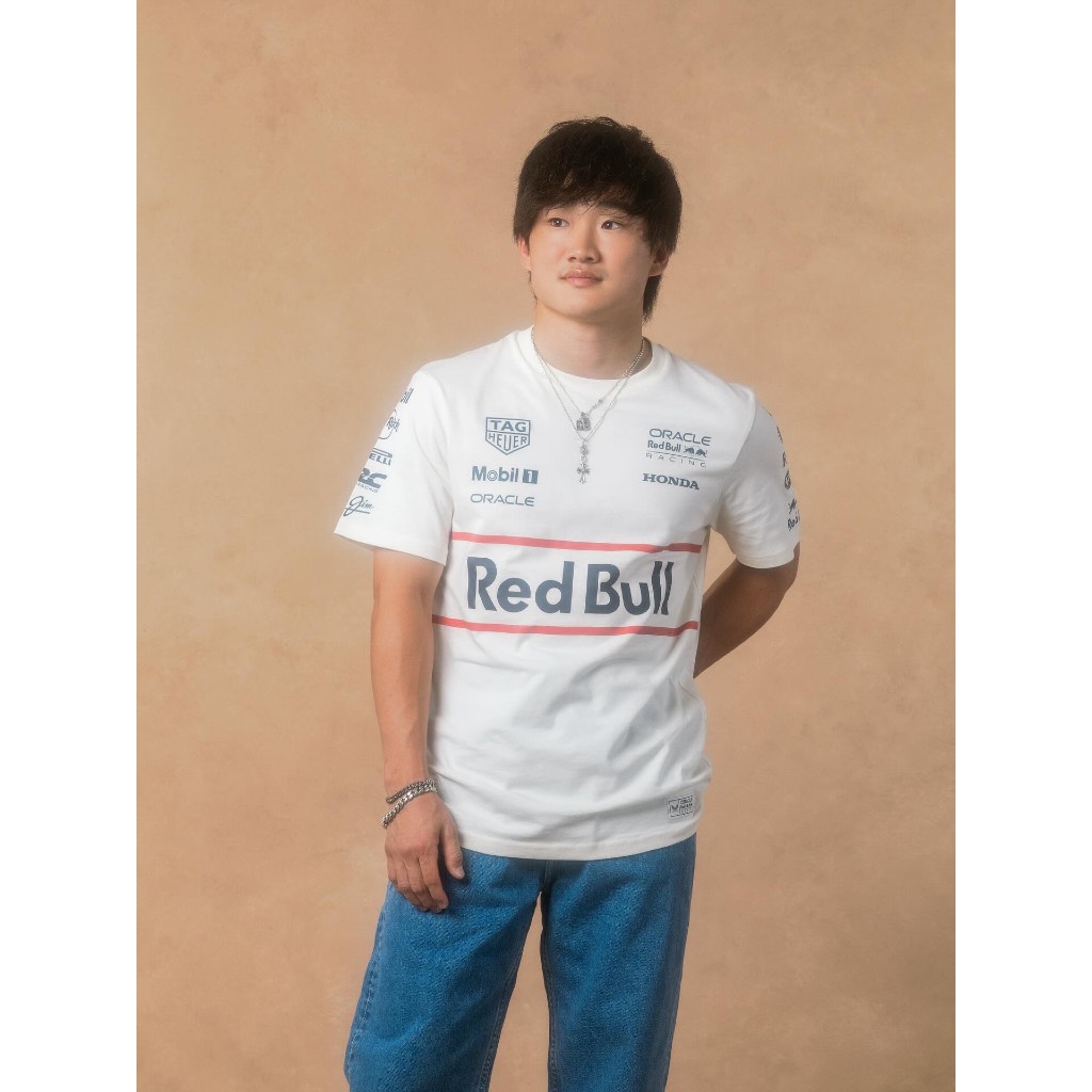 (สินค้าพร้อมส่งในไทย) (แท้100%การันตรี) Oracle Red Bull Racing Unisex Heritage Team T Shirt - Egret