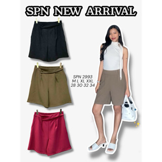 SPN 2993 กางเกงขาสั้น เนื้อผ้าชีฟอง เอวยางยืดด้านหลัง ความยา…