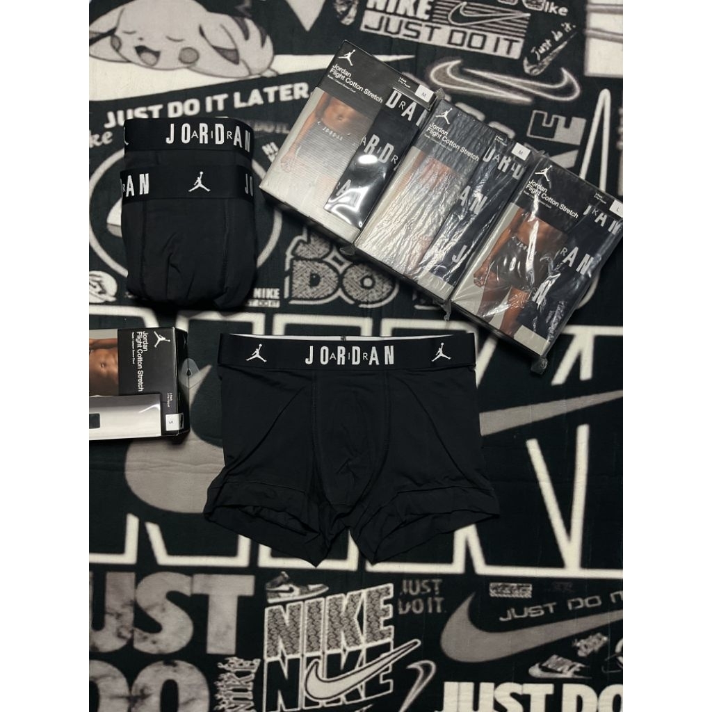 กางเกงชั้นในชาย Jordan Flight Cotton (แพค 3) - Black มือ 1 กล่องครบ แท้💯