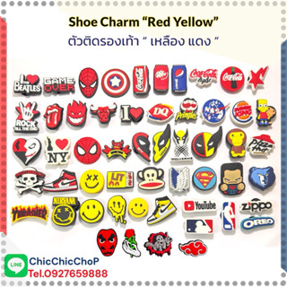 JBu4😎 ตัวติดรองเท้ามีรู “เหลือง แดง” 🤠Shoe Charm” Red yellow…
