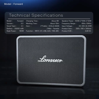 EasyandPerfect Lonzuer Forward 160W ลำโพงบลูทูธ พร้อมไมค์ รับประกัน 1 ปี