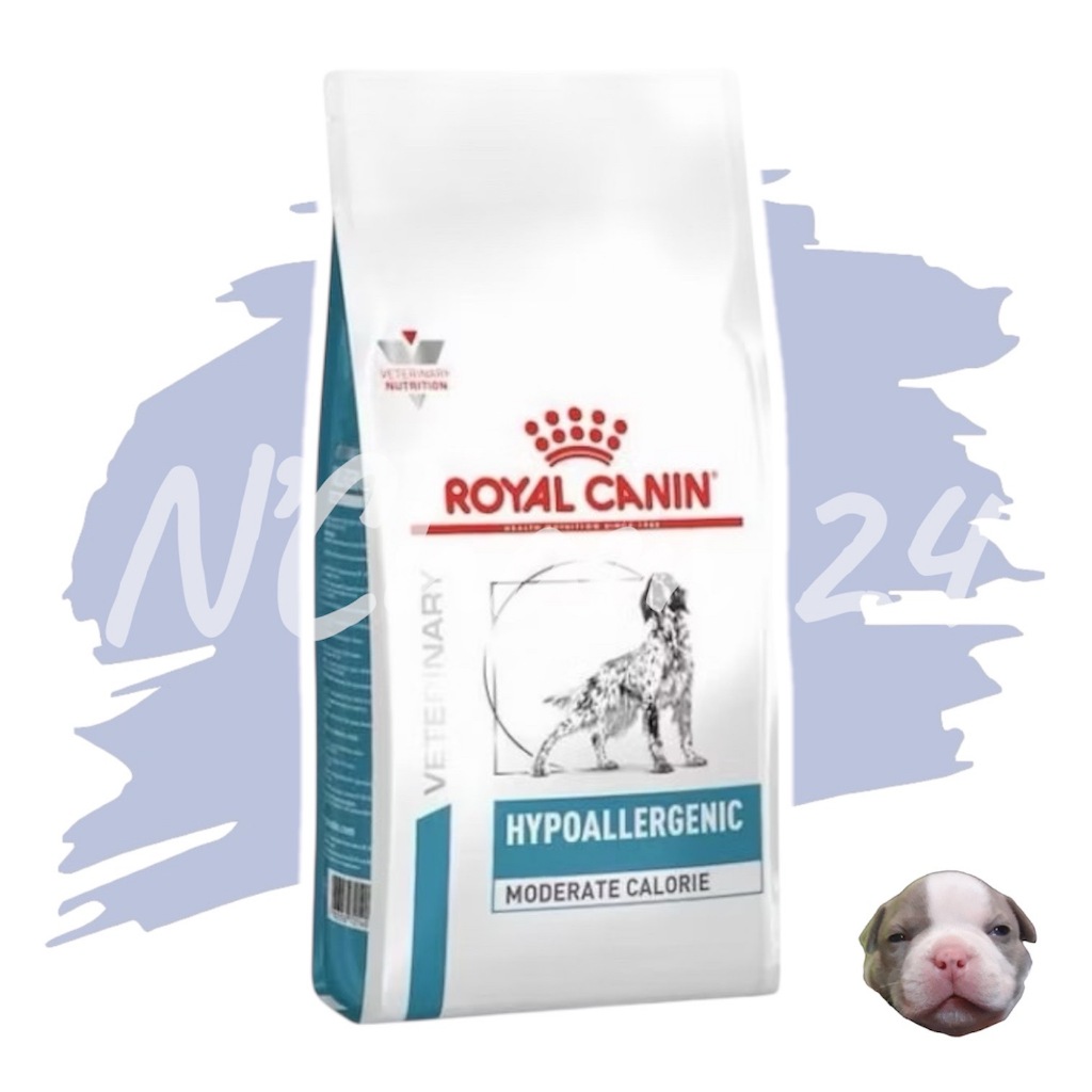 Royal canin Hypoallergenic Moderate Calorie ขนาด 1.5 และ 7 Kg อาหารเม็ดสุนัขแพ้สูตรพลังงานปานกลาง