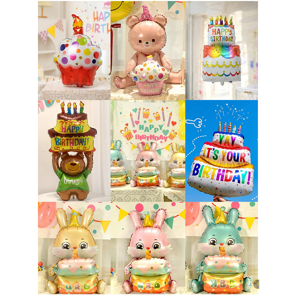 ลูกโป่งกระต่าย ลูกโป่งฟอยล์รูปกระต่าย มีหลายแบบ สินค้าพร้อมส่ง ร้านไทย