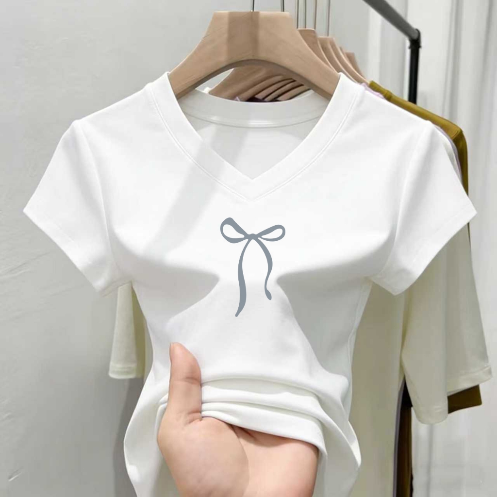 【COD】เสื้อยืดทรงหลวมสำหรับผู้หญิง มีให้เลือก 5 สี ใส่ได้หลายโอกาส ลำลอง สไตล์เกาหลีวัยรุ่น ราคาส่ง เนื้อผ้านุ่ม