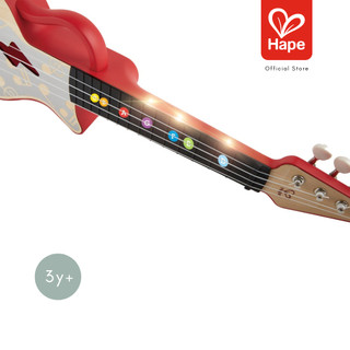 Hape Learn with Lights Ukulele-Red	อูคูเลเล่ไฟฟ้า ใส่ถ่านมีเสียงมีไฟ	3Y+ รูปที่ 7