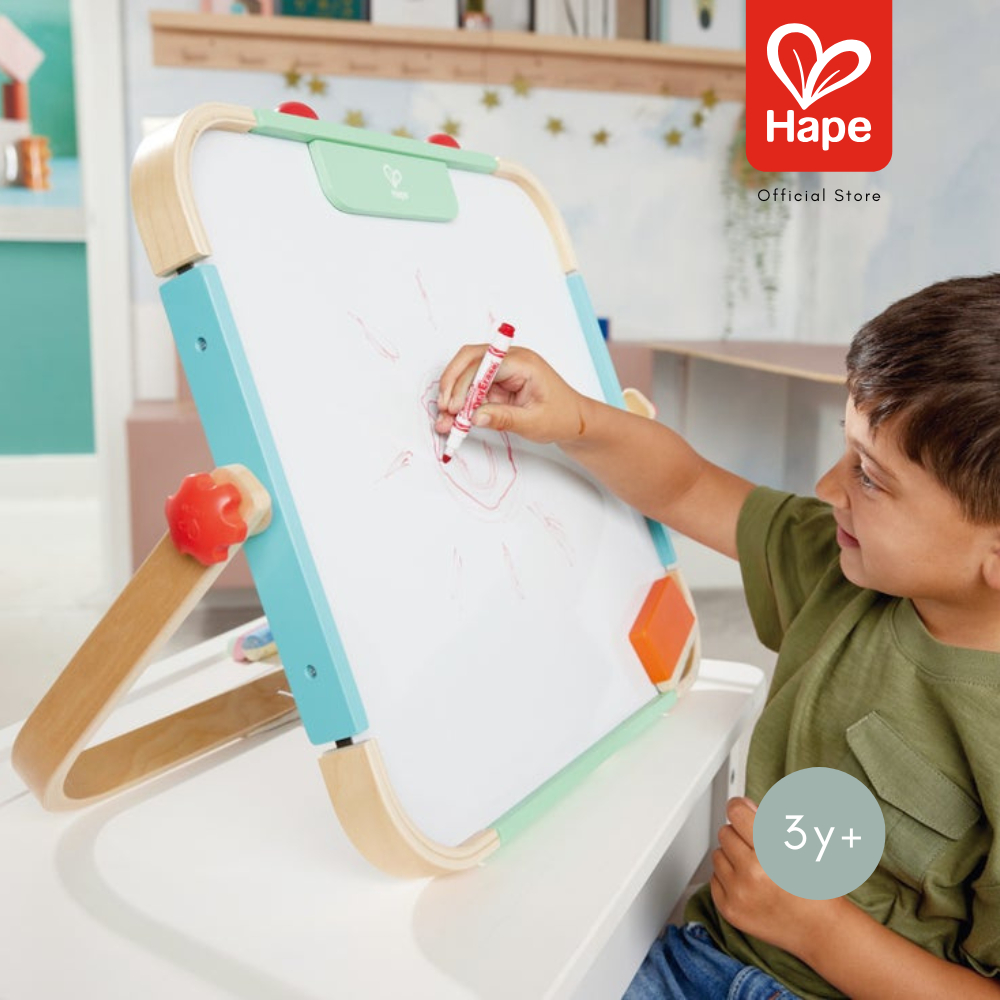 Hape Anywhere Art Studio – لوح رسم خشبي بوجهين | من 3 سنوات صورة 2