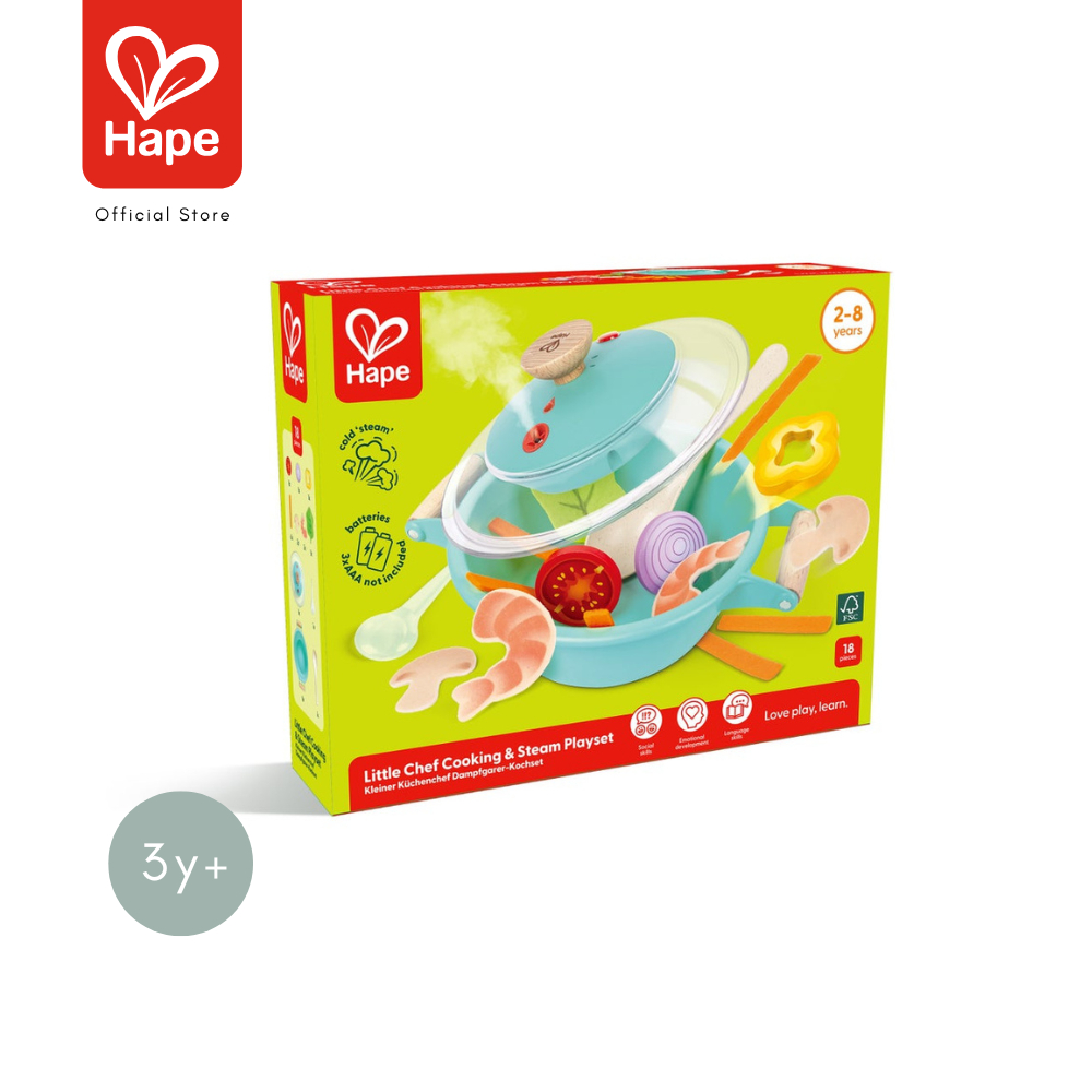 Hape طقم لعب الطبخ قِدر الشابو شابو Little Chef Cooking & Steam Playset 3Y+ صورة 8