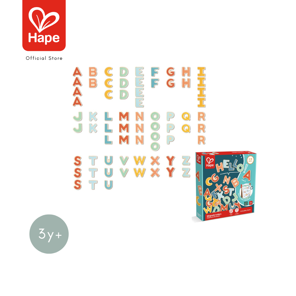 Hape - ABC Magnetic Letters ตัวอักษรแม่เหล็ก ABC 3Y+