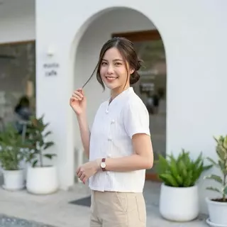 เสื้อผ้าฝ้ายด๊อบบี้ เนื้อนุ่มใส่สบาย ตัวผ้าทอลายนูนมีเอกลักษณ์ เสื้อผ้าฝ้ายผู้หญิง