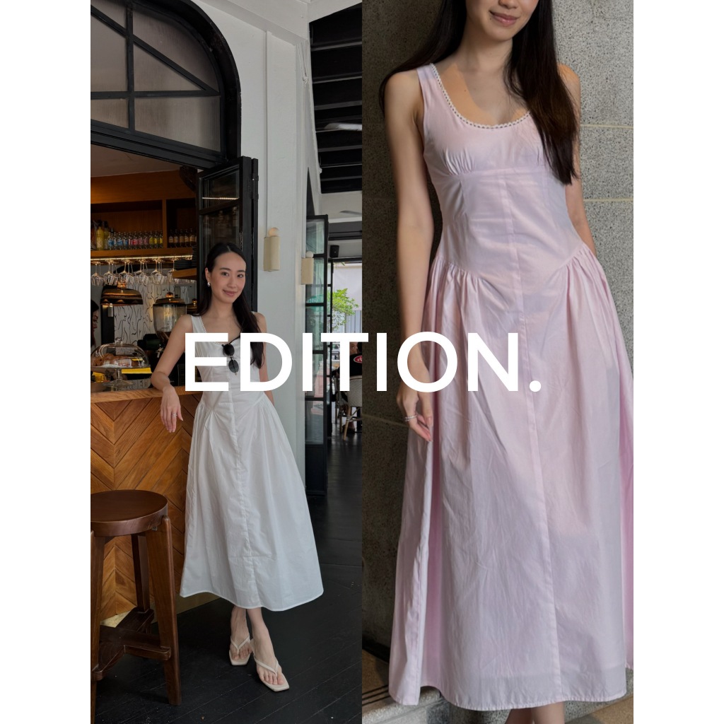 editionwear VOLUME DRESS WITH LACE DETAILS