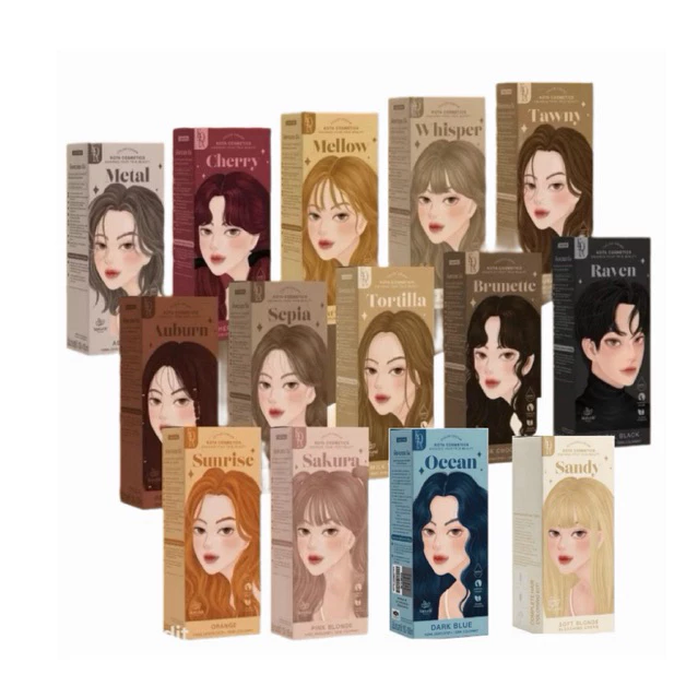 KOTA Color Cream สีย้อมผมออแกนิค ยาย้อมผม มี 13 เฉดสี