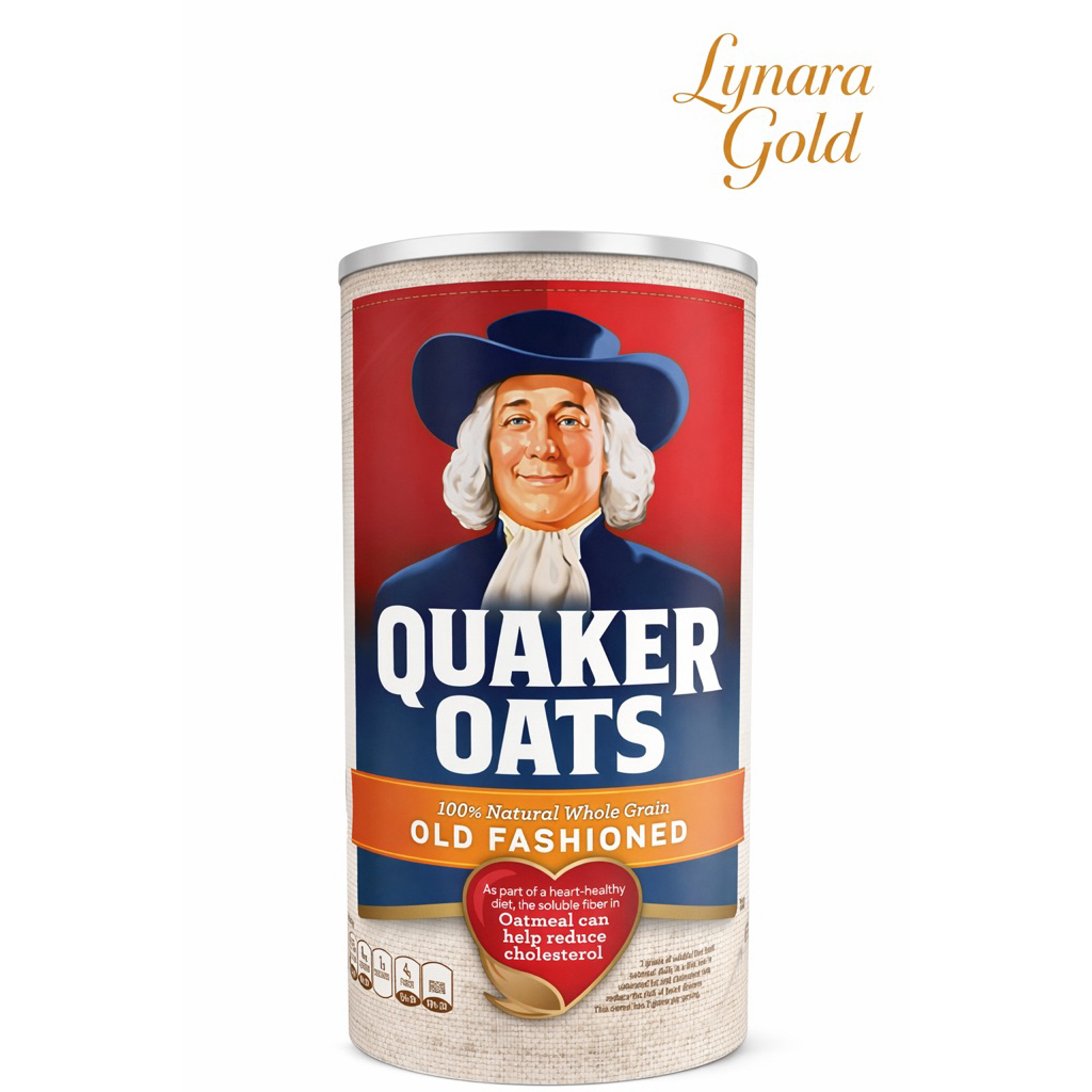Quaker Oats Old Fashioned ข้าวโอ๊ตเต็มเมล็ด 100% 510g อาหารสุขภาพ ไฟเบอร์สูง