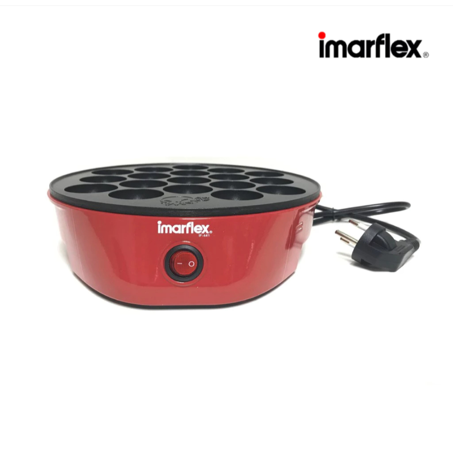 IMARFLEX เตาย่างแบบหลุม รุ่น IF-441 ทาโกะยากิ ไข่นกกระทา หรือขนมครก มี 18 หลุม