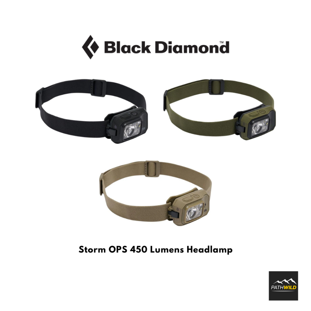 ไฟฉายคาดศีรษะ BLACK DIAMOND Storm OPS 450 Lumens Headlamp แสงสว่าง 450ลูเมน ออกแบบมาเพื่อการผจญภัยในทุกสภาพอากาศ