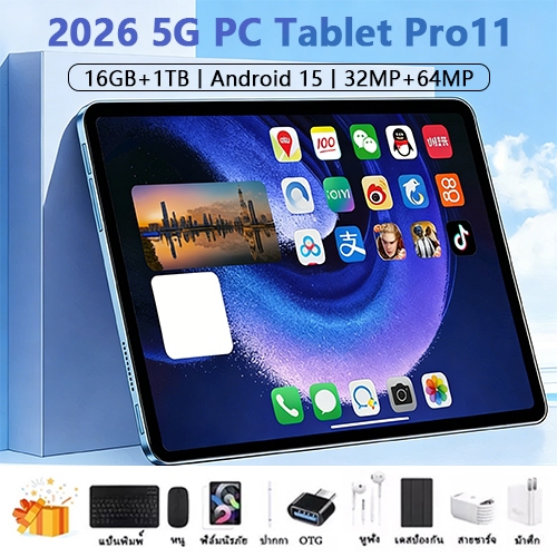 【ซื้อ1แถม11】Pro11 แท็บเล็ตOriginal 5Gแท็บเล็ต11.6นิ้ว16GB + 1TB ROM Dual SIM WiFi Tablet for work games watching COD