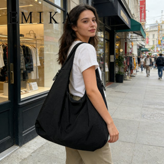 EMIKAกระเป๋าผ้าใบสไตล์สบายๆ สำหรับผู้หญิง กระเป๋าหิ้วขนาดใหญ…