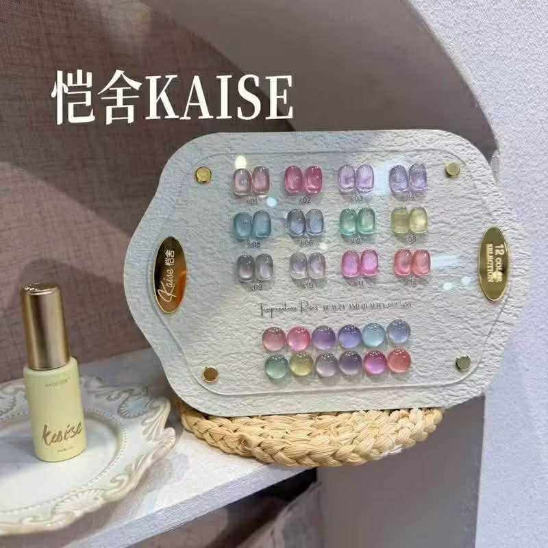 สีลูกแก้วซาติน ชาร์ตแนวนอน set 12 สี โทนสดใส น่ารัก