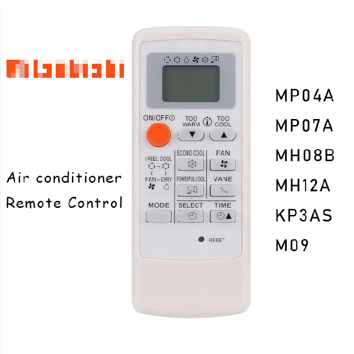 For Remote Mitsubishi รีโมทแอร์ (แบบเย็นอย่างเดียว) รุ่น MP04A MP07A MH08B MH12A KP3AS M09