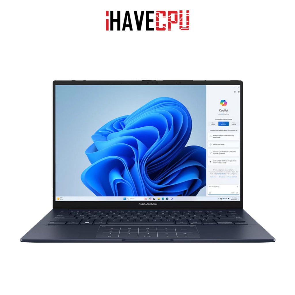 โน้ตบุ๊ค (notebook) iHAVECPU ASUS ZENBOOK 14 UX3405CA-BLUE532WA (PONDER BLUE)
