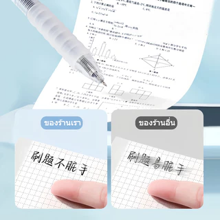 ปากกาลูกลื่นแบบกด 0.5 มม. เขียนลื่น หมึกแห้งเร็ว สีดำ/น้ำเงิน/แดง ชุด 5 ด้าม ปากกานักเรียนและสำนักงาน พร้อมส่ง