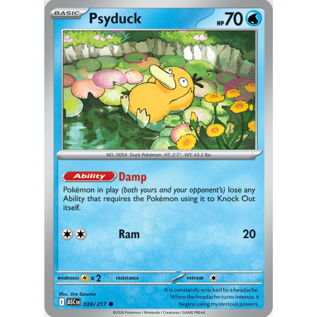 Pokemon card EN Psyduck-Energy Reverse Holo