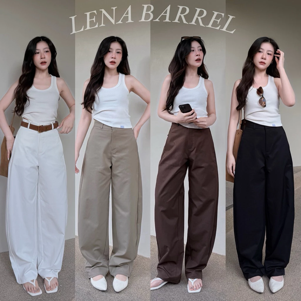 รุ่นLena barrel pants กางเกงทรง barrel ที่กำลังมาแรง