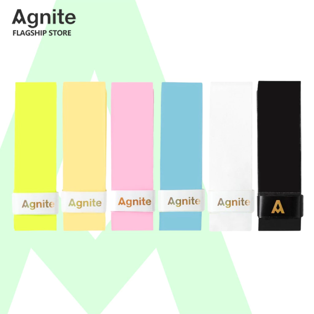 Agnite เทปกันรอยไม้แบดมินตัน เทปติดหัวไม้แบด ป้องกันแรงเสียดทาน มีกาวในตัว ทนการขัดถู Racket ticket