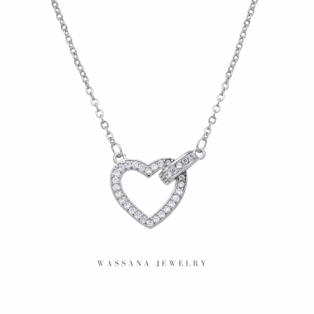 wassana.jewelry สร้อยจี้รูปหัวใจรุ่น Lovely lux ความยาวปรับได้ 16-18 นิ้ว